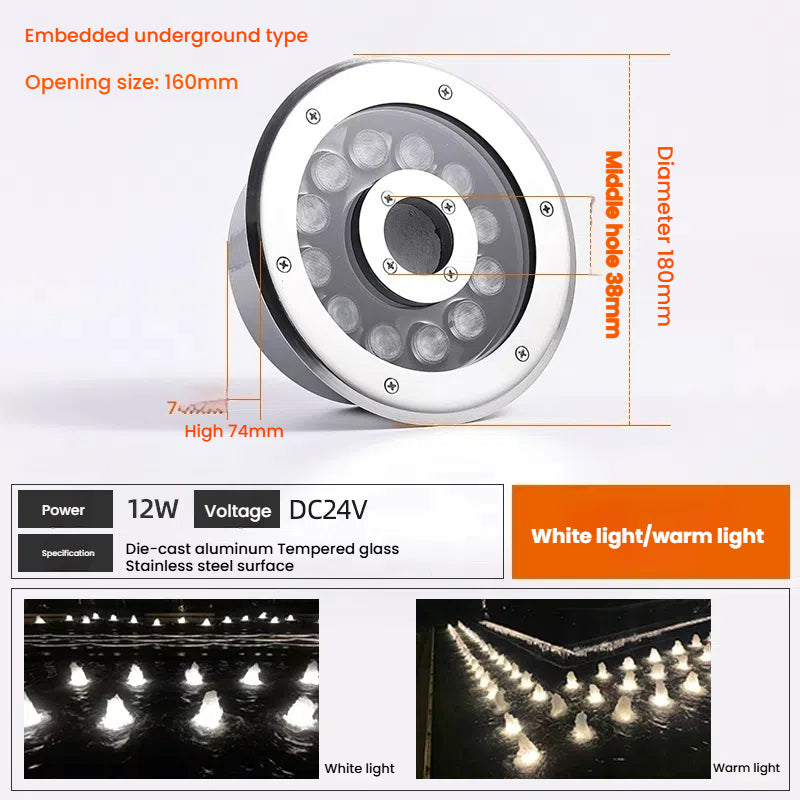 Custom LED Fountain Light for Landscape & Water Feature Projects