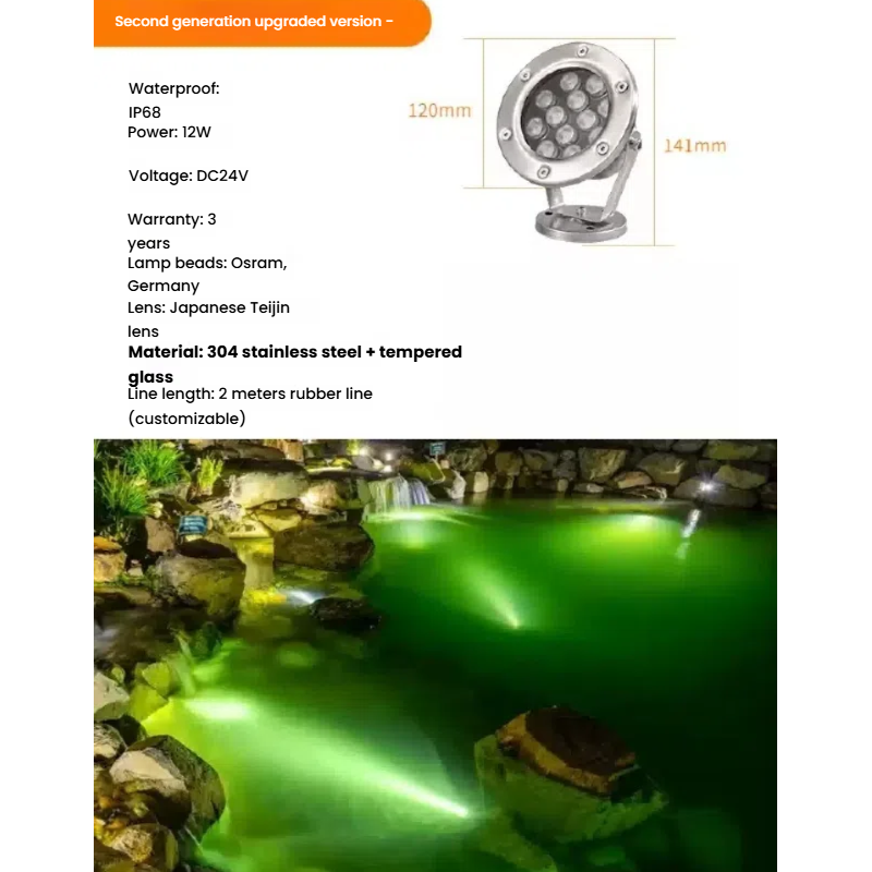 Heavy-Duty LED Underwater Light | IP68 for Landscape & Architectural Projects