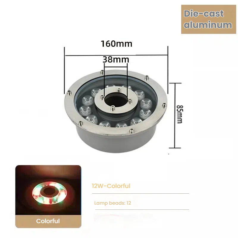 Custom LED Fountain Light for Landscape & Water Feature Projects