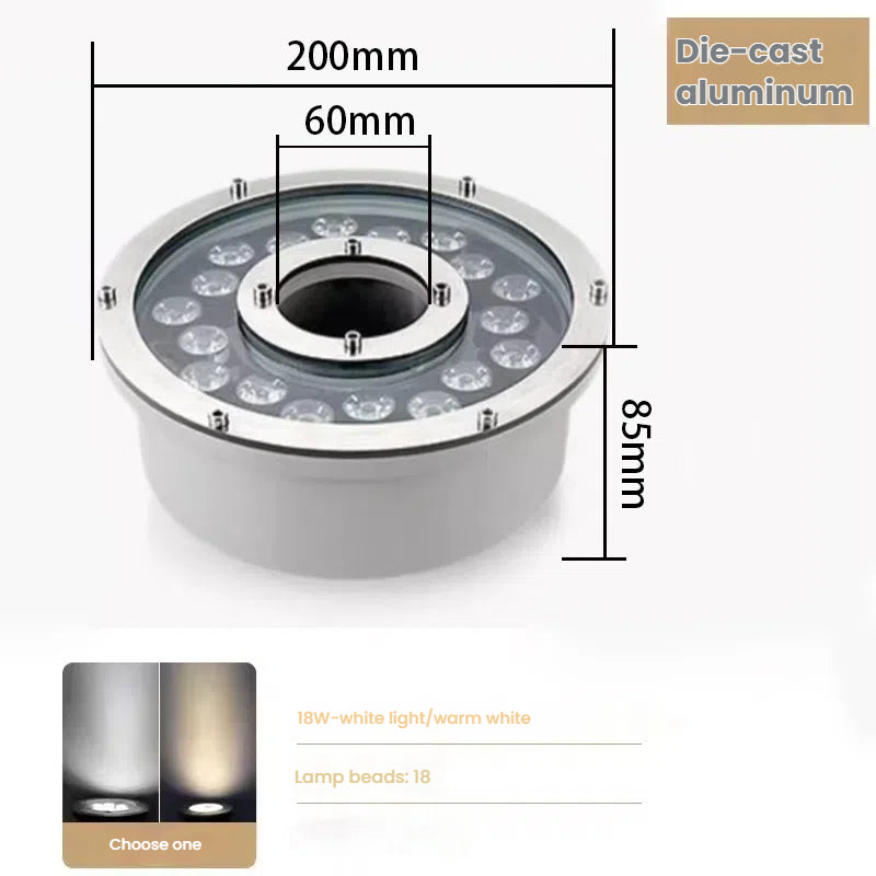 Custom LED Fountain Light for Landscape & Water Feature Projects
