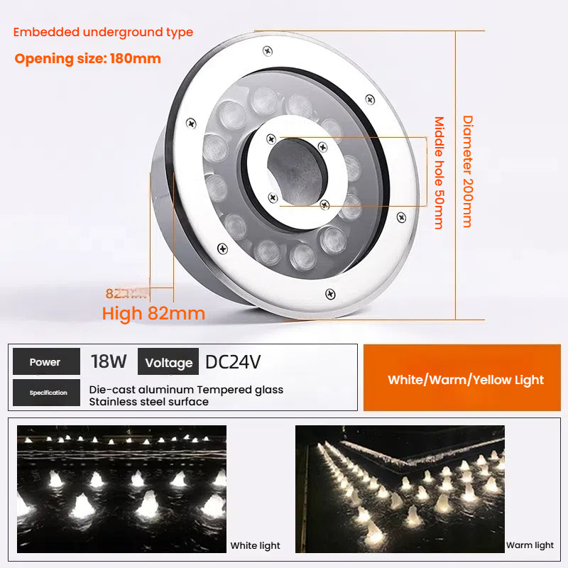 Custom LED Fountain Light for Landscape & Water Feature Projects