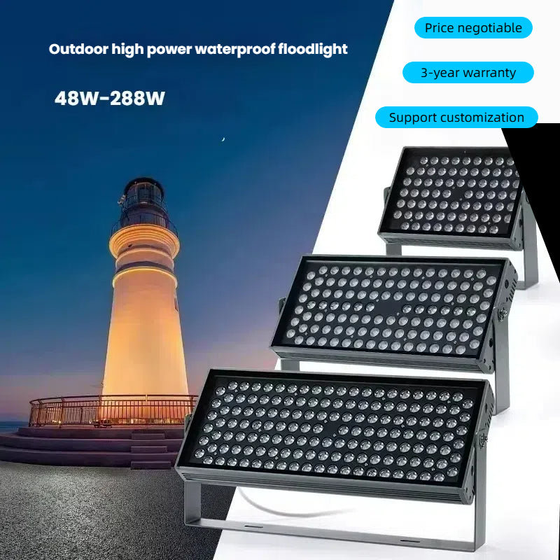 200W LED Flood Light Outdoor Waterproof High Brightness Energy-Saving Spotlight for Billboard Garden Lighting