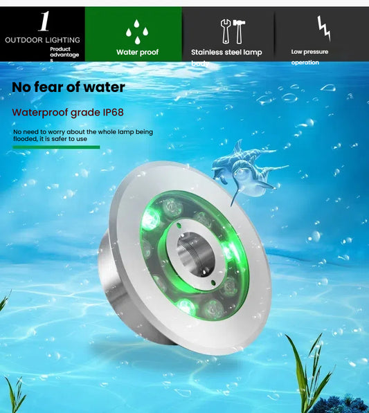 Custom LED Fountain Light for Landscape & Water Feature Projects