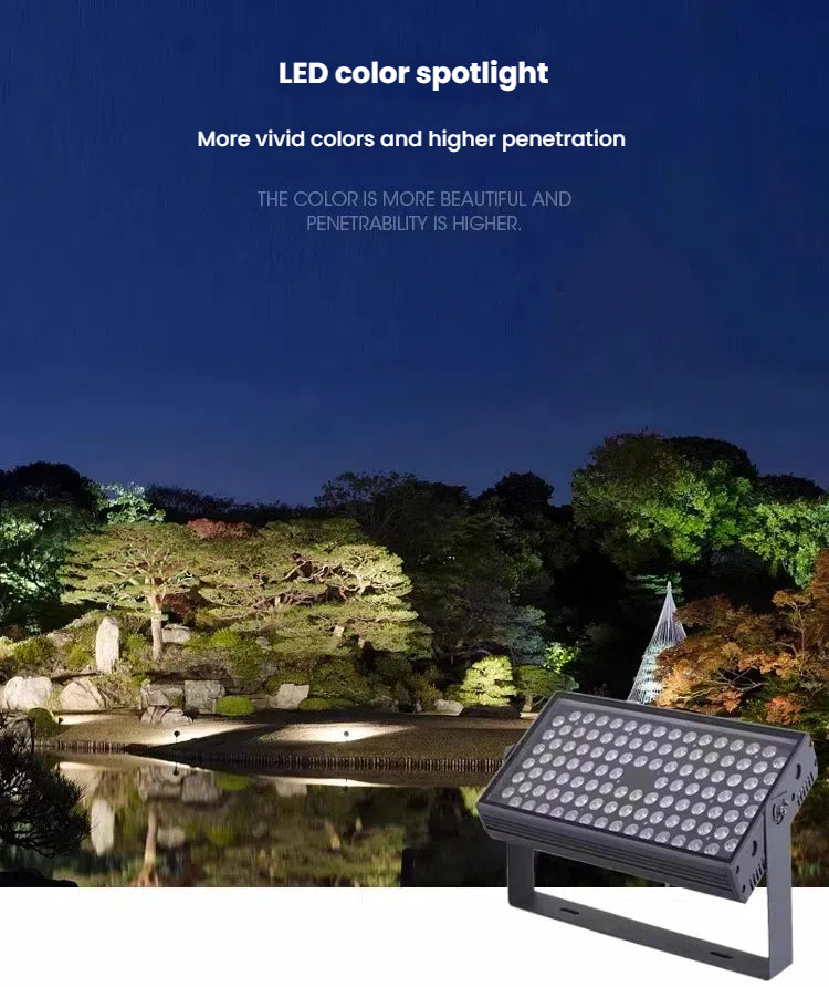 200W LED Flood Light Outdoor Waterproof High Brightness Energy-Saving Spotlight for Billboard Garden Lighting