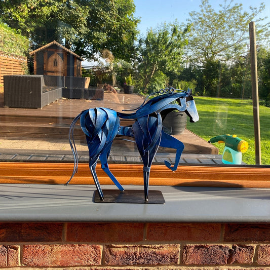 3D Metal Handcrafted Wrought  Horse Figurine | Vintage Home Decor-100% Handmade
